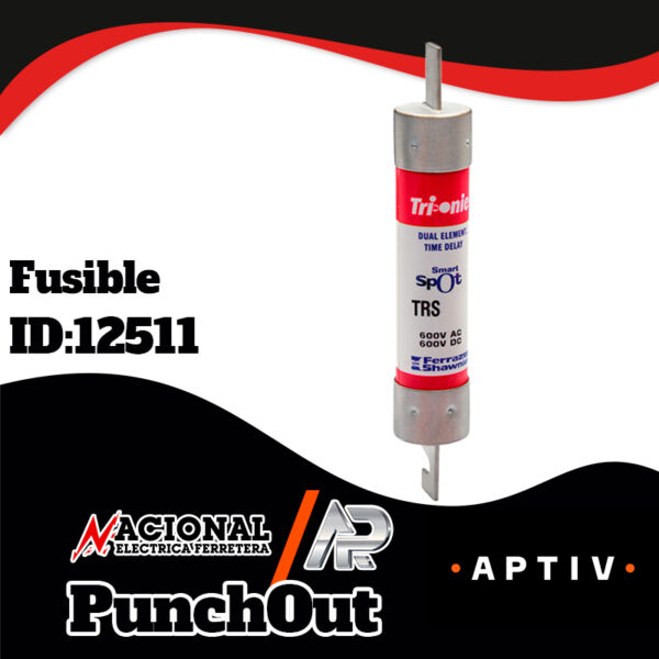 Punch-Out-Fusible-ID-12511 FUSIBLE FERRAZ SHAWMUT TRS 90A 600V.