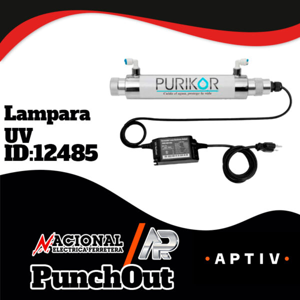 LAMPARA ULTRAVIOLETA SERIE CLASSIC 1 GPM 16W. CONEXIONES DE 1/4" ALIMENTACION 127V MCA. PURIKOR