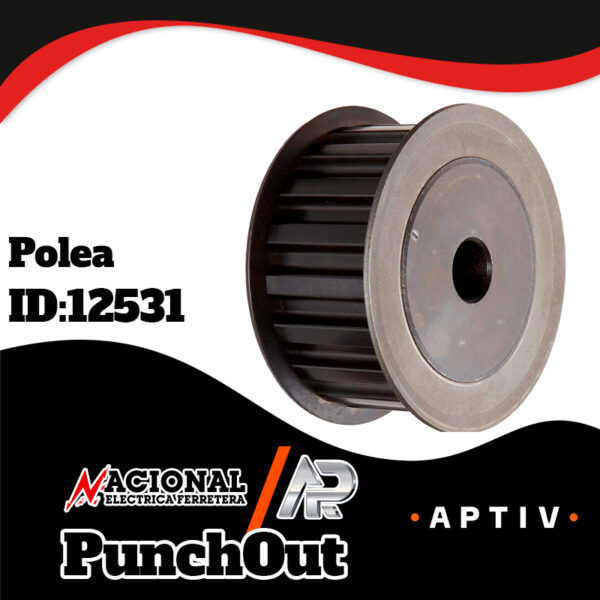Punch-Out-Polea--ID-12531 12L075 POLEA DENTADA MODIFICADA CONCUÑERO Y DOBLE OPRESOR