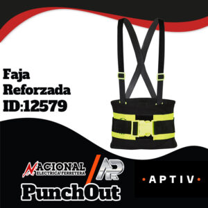 FAJA REFORZADA CON TIRANTES TALLA 3XL JYRSA ECO-8253C.  JYR-825