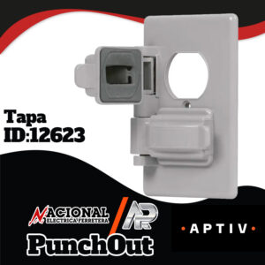 TAPA DUPLEX PARA INTEMPERIE LINEA STANDARD 46410 PPIN-DOS VOLTECK