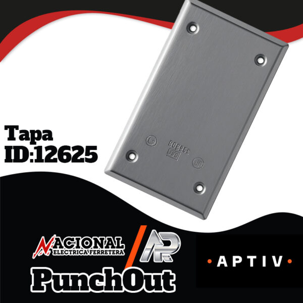 Punch-Out--Tapa-ID-12625 TAPA RECTANGURLA ALUMINIO CIEGA C/EMPAQUE RAWELT TR-0416 01.02.1309.G