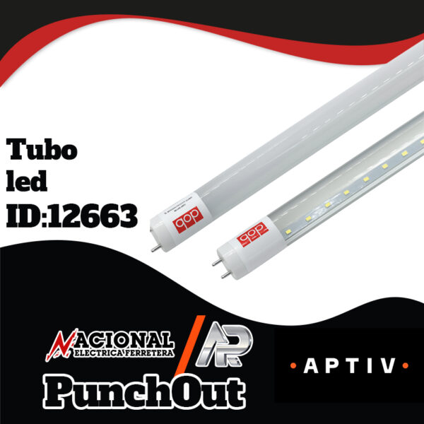 Punch-Out-12663 Tubo Led Q09-74(T8 LED 18W 1,2mts)