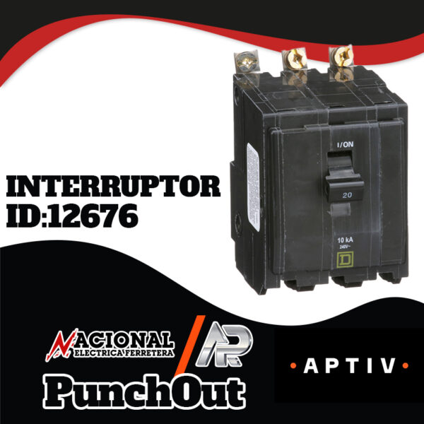 INTERRUPTOR SQD 3 POLOS 20 AMP QOB320