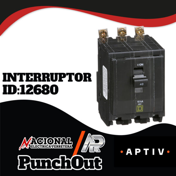 INTERRUPTOR SQD 3 POLOS 40A QOB340