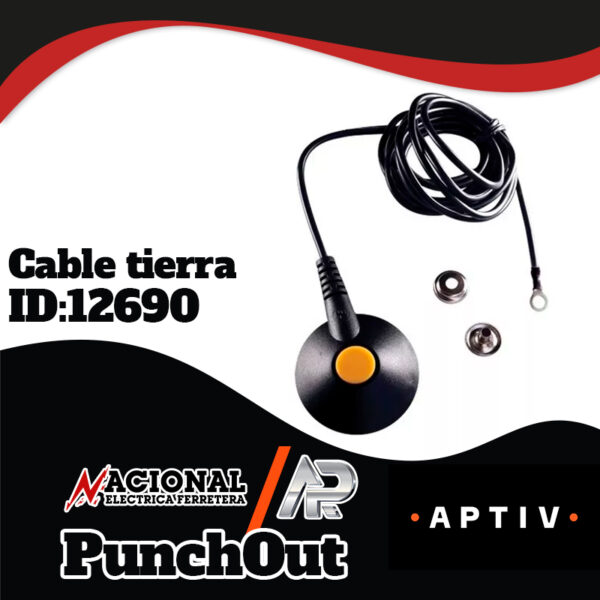 Punch-Out-12690-Cable-aterrizador CABLE ATERRIZAMIENTO TAPETES ERN-8001