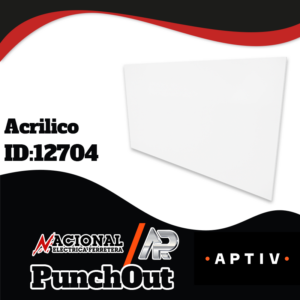 Punch-Out--Acrilico-ID-12704 ACRILICO BLANCO 2.40 X 1.20 6MM 1/4 (4'X8')